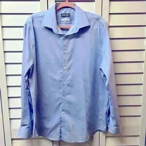 Michael Kors Regular Fit Airsoft Stretch Dress Shirt - Size 16.5 34/35